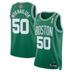 Men's Boston Celtics #50 Svi Mykhailiuk Kelly Green 2024 Finals Champions Icon Edition Stitched Basketball Jersey