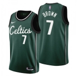Men's Boston Celtics #7 Jaylen Brown 2022-23 Green City Edition Stitched Jersey
