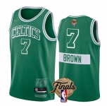 Men's Boston Celtics #7 Jaylen Brown 2022 Green NBA Finals Stitched Jersey