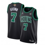 Men's Boston Celtics #7 Jaylen Brown Black 2024 Finals Statement Edition Stitched Basketball Jersey