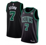 Men's Boston Celtics #7 Jaylen Brown Black Statement Edition Stitched Basketball Jersey