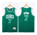 Men's Boston Celtics #7 Jaylen Brown Green Stitched Jersey