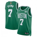 Men's Boston Celtics #7 Jaylen Brown Kelly Green 2024 Finals Icon Edition Stitched Basketball Jersey