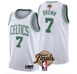 Men's Boston Celtics #7 Jaylen Brown White 2022 Finals Stitched Jersey