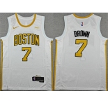 Men's Boston Celtics #7 Jaylen Brown White 2025-26 City Edition Stitched Basketball Jersey
