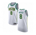 Men's Boston Celtics #8 Kemba Walker Authentic White Basketball Jersey - City Edition