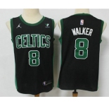 Men's Boston Celtics #8 Kemba Walker Black 2021 Brand Jordan Swingman Stitched NBA Jersey With NEW Sponsor Logo
