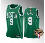 Men's Boston Celtics #9 Derrick White Green 2022 Finals Stitched Jersey