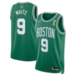 Men's Boston Celtics #9 Derrick White Kelly Green 2024 Finals Champions Icon Edition Stitched Basketball Jersey