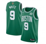 Men's Boston Celtics #9 Derrick White Kelly Green 2024 Finals Icon Edition Stitched Basketball Jersey