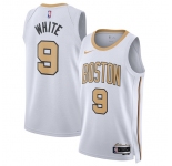 Men's Boston Celtics #9 Derrick White White 2025-26 City Edition Swingman Stitched Basketball Jersey