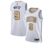 Men's Boston Celtics #9 Derrick White White 2025-26 City Edition Swingman Stitched Basketball Jersey
