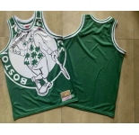 Men's Boston Celtics Green Big Face Mitchell Ness Hardwood Classics Soul Swingman Throwback Jersey