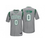Men's Jayson Tatum Boston Celtics #0 Alternate Gray New Swingman Jersey