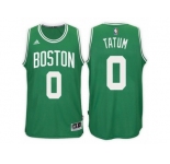 Men's Jayson Tatum Boston Celtics #0 Road Green New Swingman Jersey