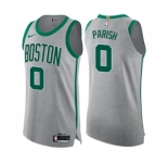 Men's Nike Boston Celtics #0 Robert Parish Authentic Gray NBA Jersey - City Edition