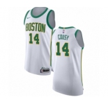 Men's Nike Boston Celtics #14 Bob Cousy Authentic White NBA Jersey - City Edition