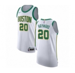 Men's Nike Boston Celtics #20 Gordon Hayward Authentic White NBA Jersey - City Edition