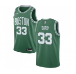 Men's Nike Boston Celtics #33 Larry Bird Swingman Green(White No.) Road NBA Jersey - Icon Edition
