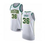 Men's Nike Boston Celtics #36 Marcus Smart Authentic White NBA Jersey - City Edition