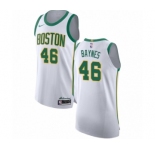 Men's Nike Boston Celtics #46 Aron Baynes Authentic White NBA Jersey - City Edition