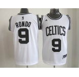 Nba Boston Celtics #9 Rondo White-Black Jerseys