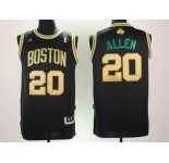 nba boston celtics #20 allen black[yellow number swingman]