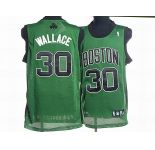nba boston celtics #30 wallace green(black number)