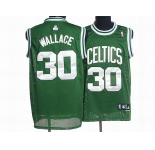 nba boston celtics #30 wallace green(white number)