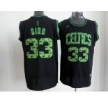 nba boston celtics #33 bird green black[camo fashion swingman]