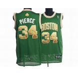 nba boston celtics #34 pierce green(gold number)