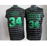 nba boston celtics #34 pierce grey[black strip]