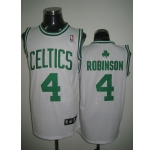 nba boston celtics #4 robinson white(green number)