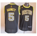 nba boston celtics #5 garnett black[2013 new]