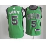 nba boston celtics #5 garnett green(black number)[revolution 30 swingman]