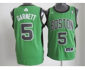 nba boston celtics #5 garnett green(black number)[revolution 30 swingman]
