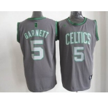 nba boston celtics #5 garnett grey