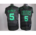 nba boston celtics #5 garnett grey[black strip]