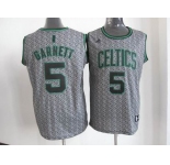 nba boston celtics #5 garnett grey[static fashion swingman]