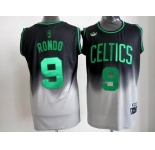 nba boston celtics #9 rondo black-grey