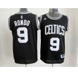 nba boston celtics #9 rondo black-white