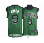 nba boston celtics #9 rondo green(black number)