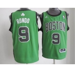 nba boston celtics #9 rondo green(black number)[revolution 30 swingman]