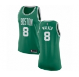 Women's Boston Celtics #8 Kemba Walker Swingman Green(White No.) Road Basketball Jersey - Icon Edition