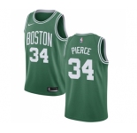 Women's Nike Boston Celtics #34 Paul Pierce Swingman Green(White No.) Road NBA Jersey - Icon Edition