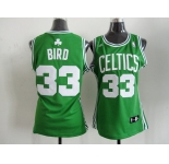 women nba boston celtics #33 bird green