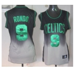 women nba boston celtics #9 rondo black-grey