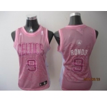 women nba boston celtics #9 rondo pink