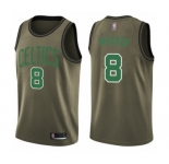 Youth Boston Celtics #8 Kemba Walker Swingman Green Salute to Service Basketball Jersey