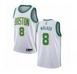 Youth Boston Celtics #8 Kemba Walker Swingman White Basketball Jersey - City Edition